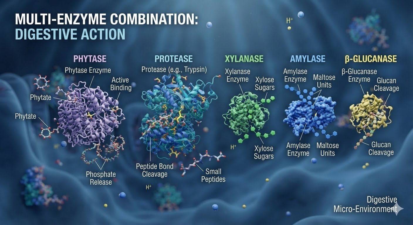 Multi-enzyme combination visual